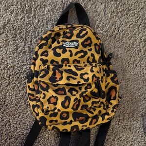 Petals Leopard Print Mini Backpack
